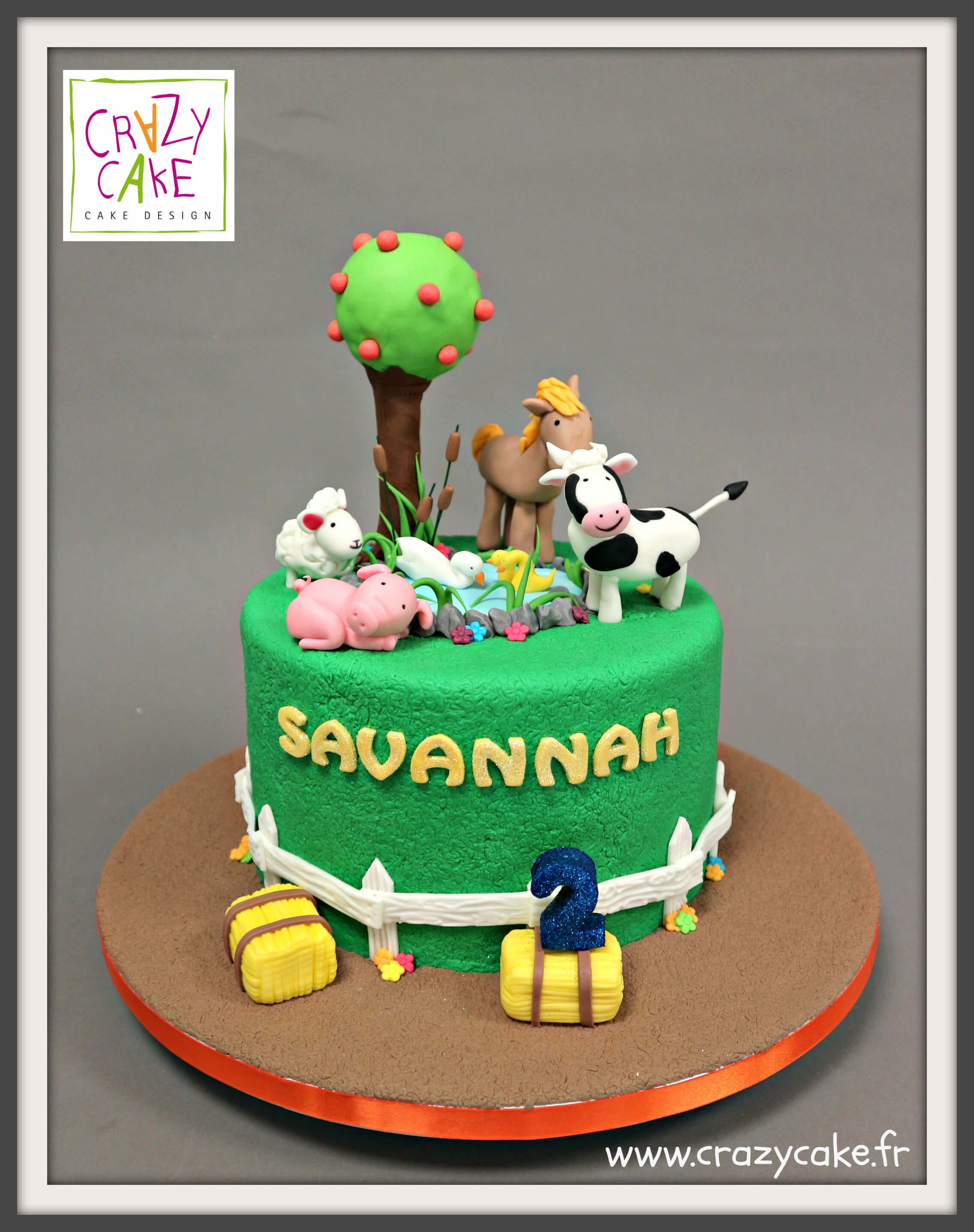 Gâteau d'anniversaire "Les animaux de la ferme"