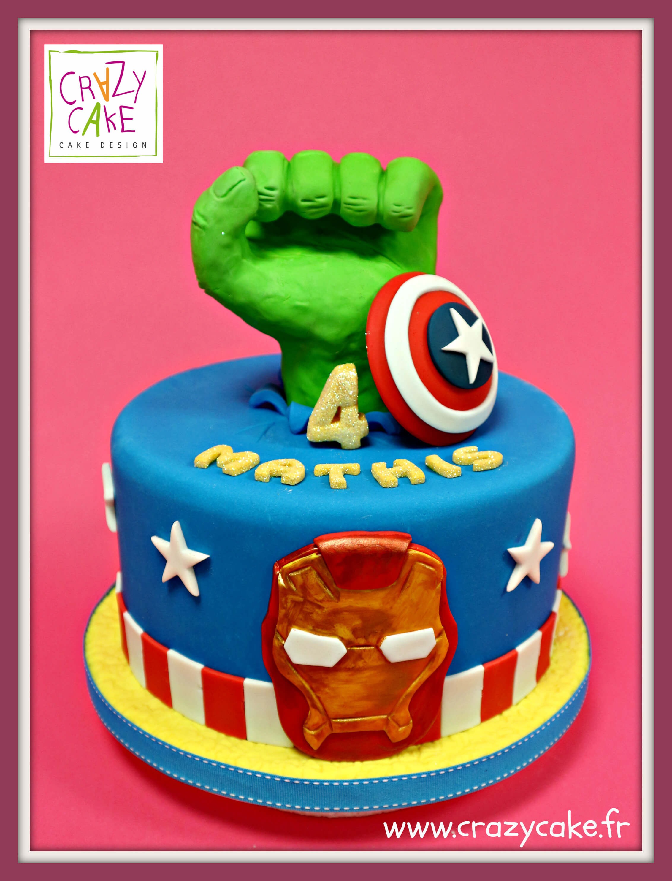 Gâteau d'anniversaire "Mes supers héros"
