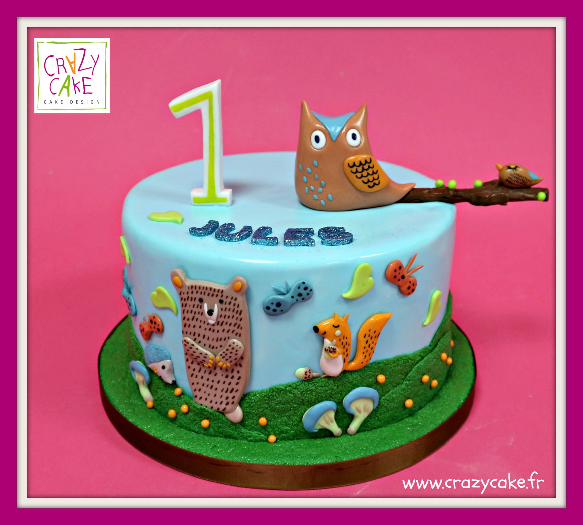 Gâteau d'anniversaire "Les Animaux de la Forêt"