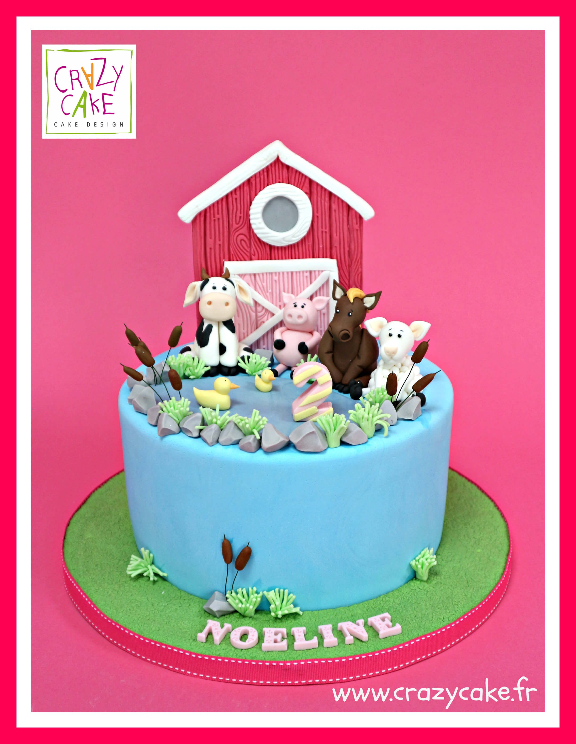 Gâteau d'anniversaire "Farmyard animals"
