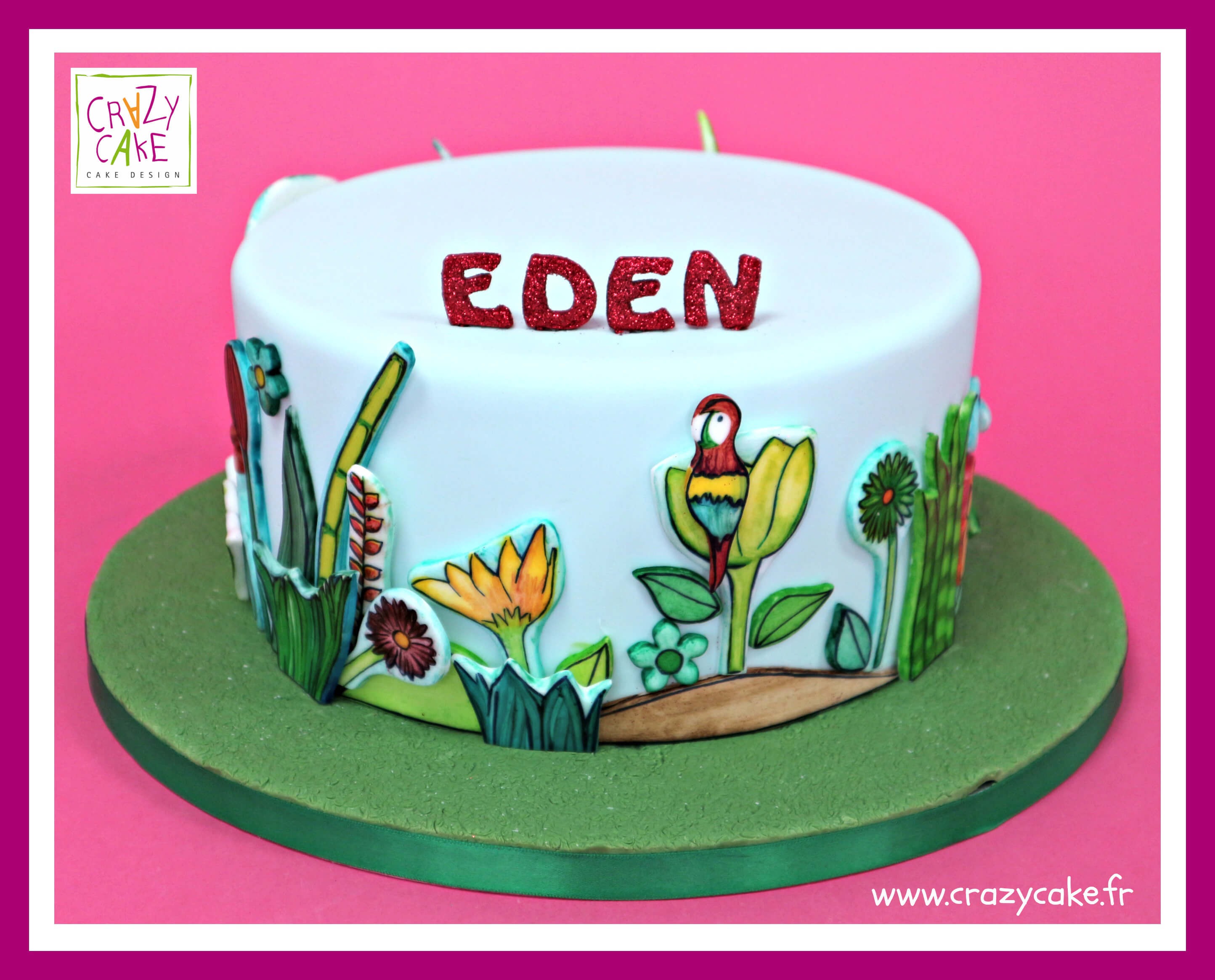 Gâteau de baptême "Jardin d'Eden"