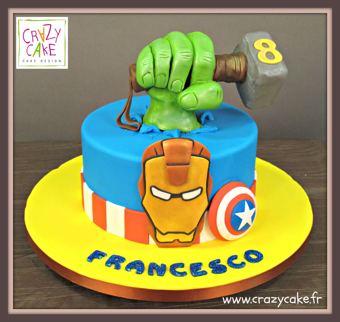 Gâteau anniversaire enfant Avengers